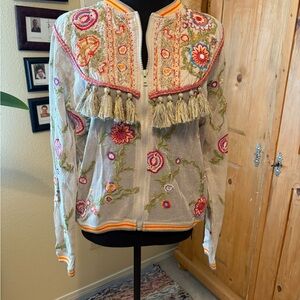 Aratta Multicolor Embroidered Textile